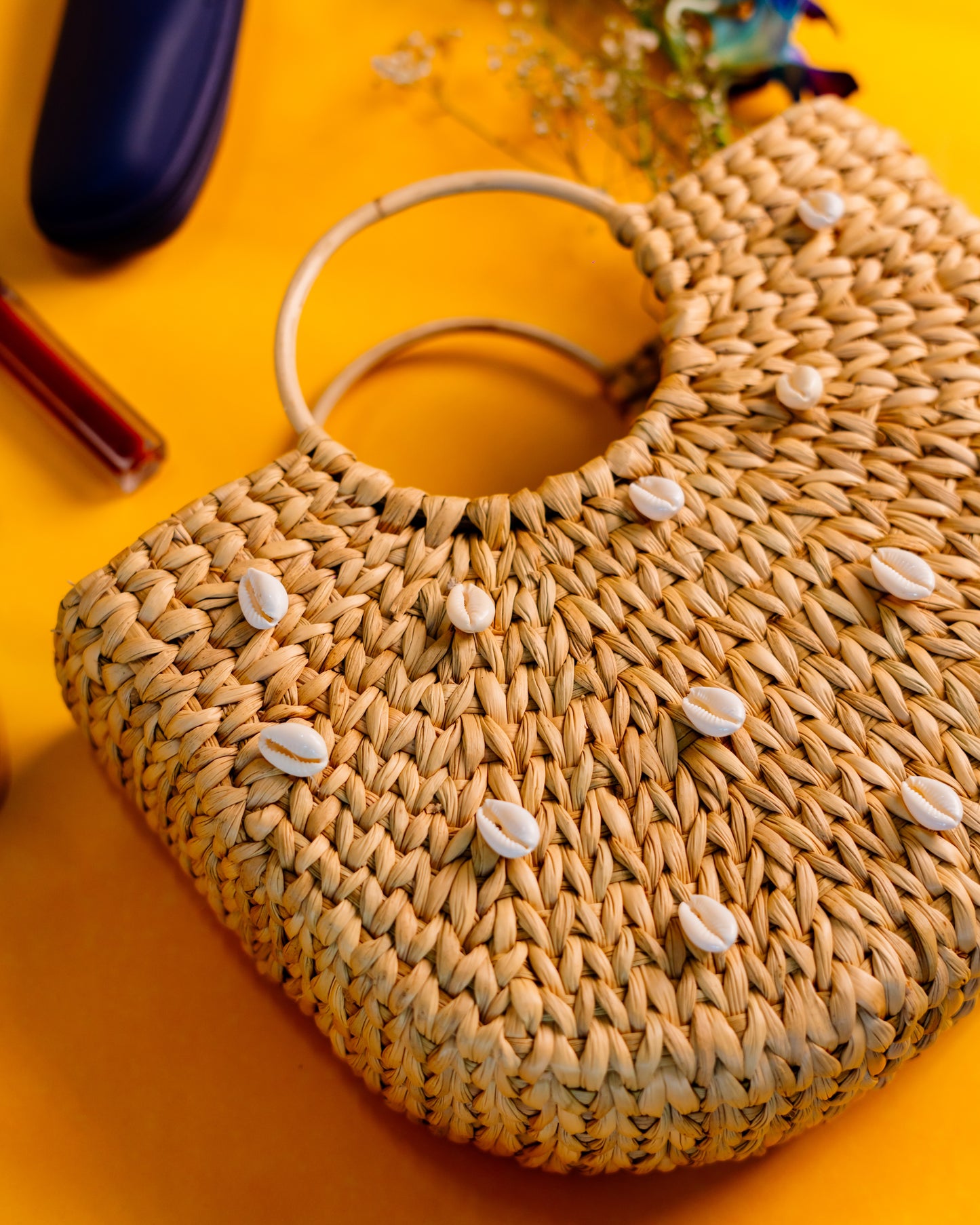 Seagrass Basket | Seagrass Tote Bag | Seashells