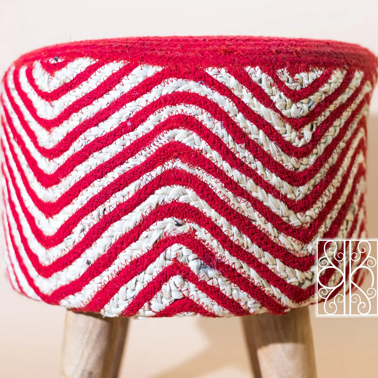 Jute pouffe | Jute Chair | Trendy Wavy