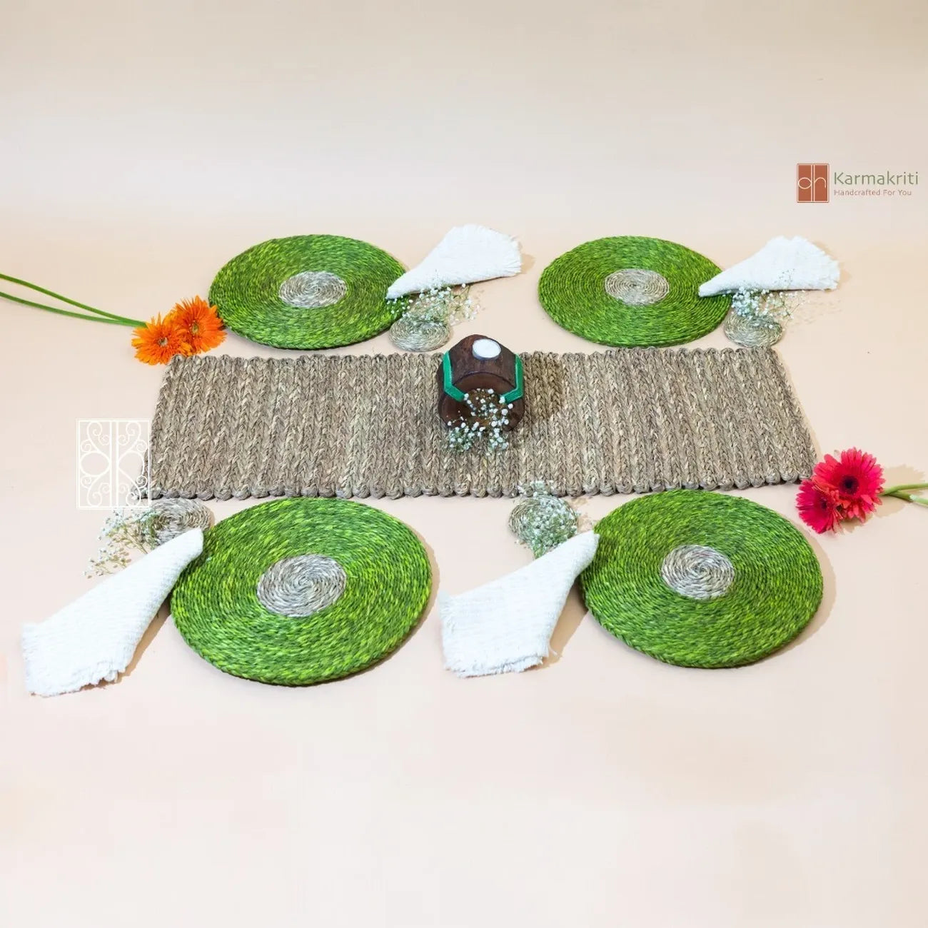 Seagrass Dining table Decor set | Set of 4 | Set of 6