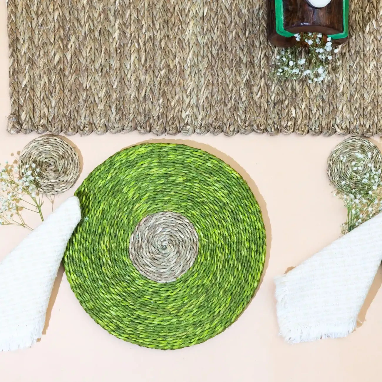 Seagrass Dining table Decor set | Set of 4 | Set of 6