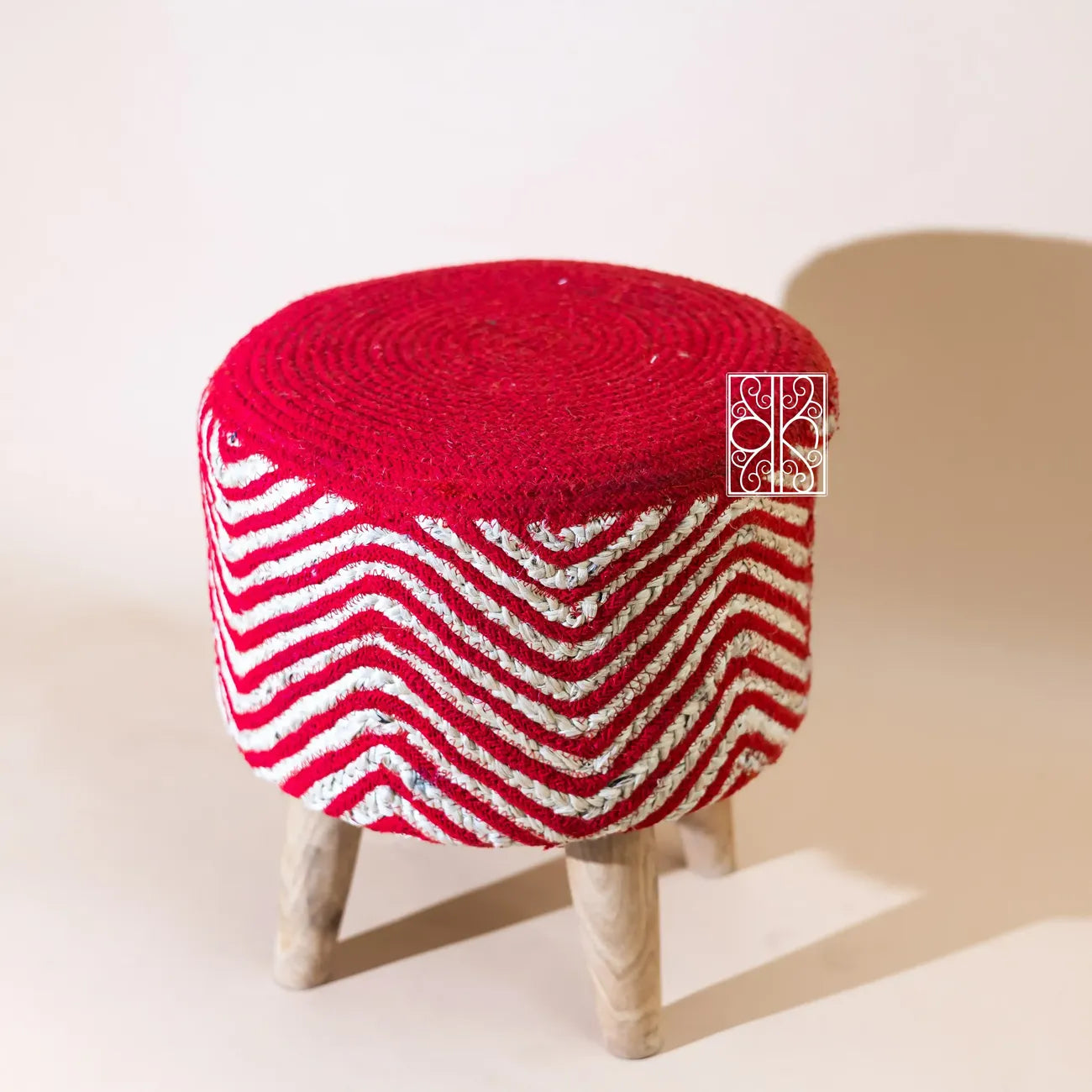Jute pouffe | Jute Chair | Trendy Wavy