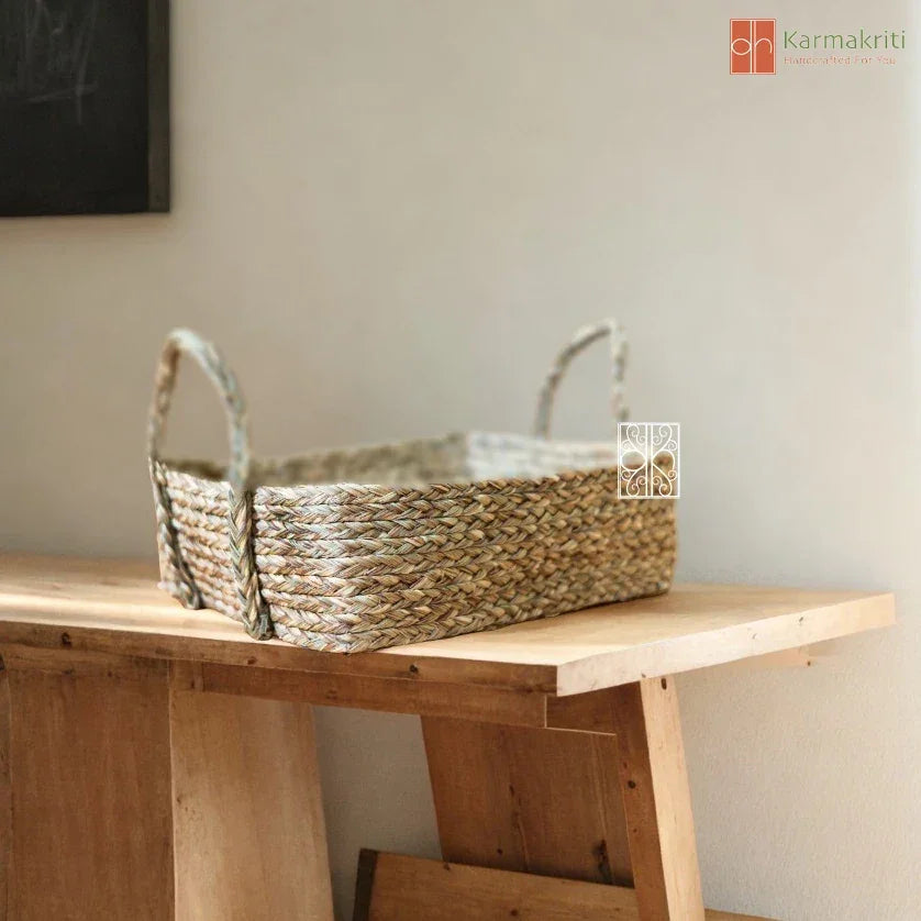 Classic Seagrass storage basket Wicker Wardrobe Organiser