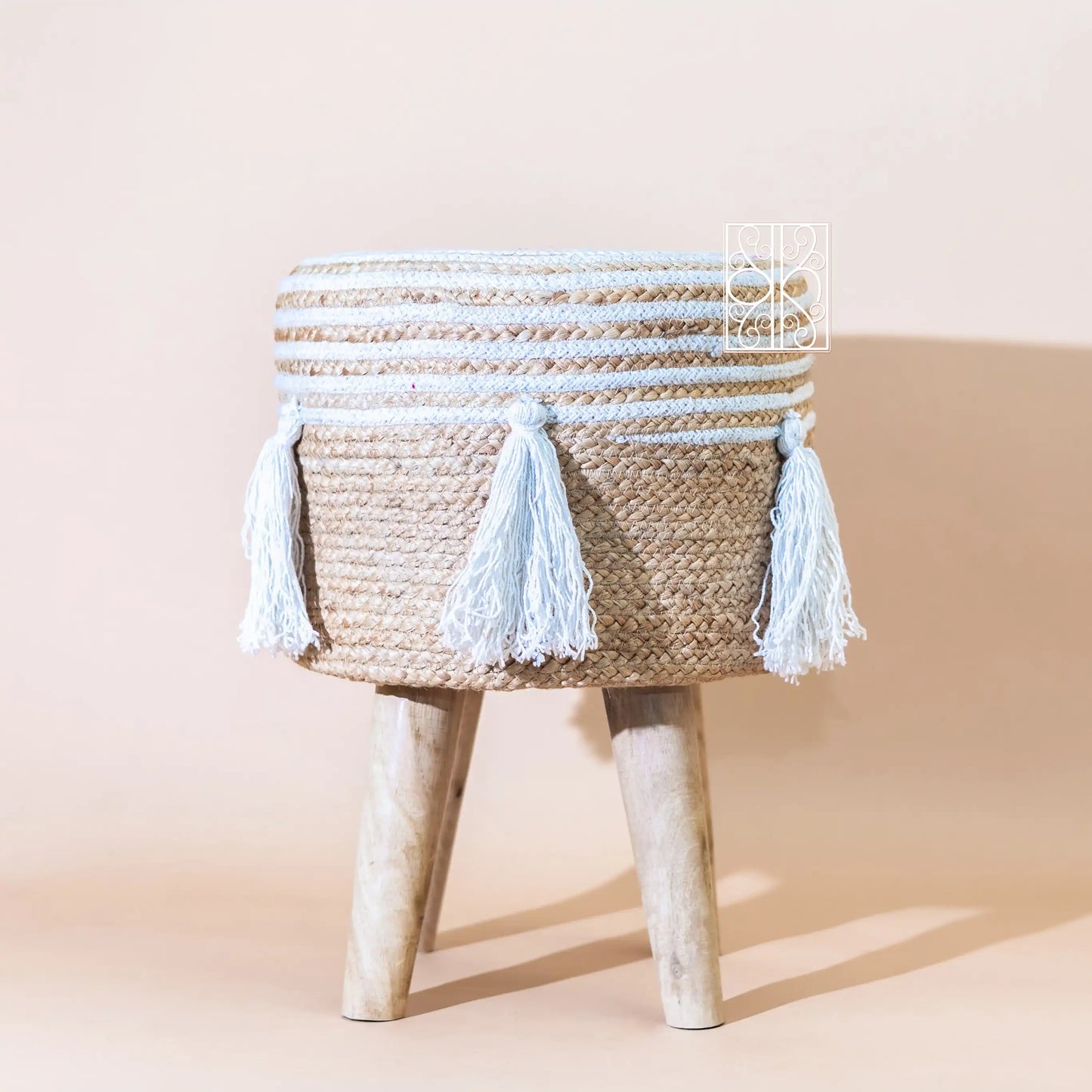 Ottoman Jute Stool