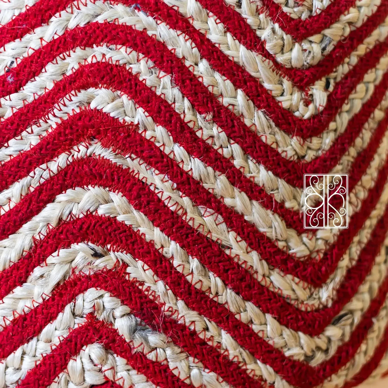 Jute pouffe | Jute Chair | Trendy Wavy