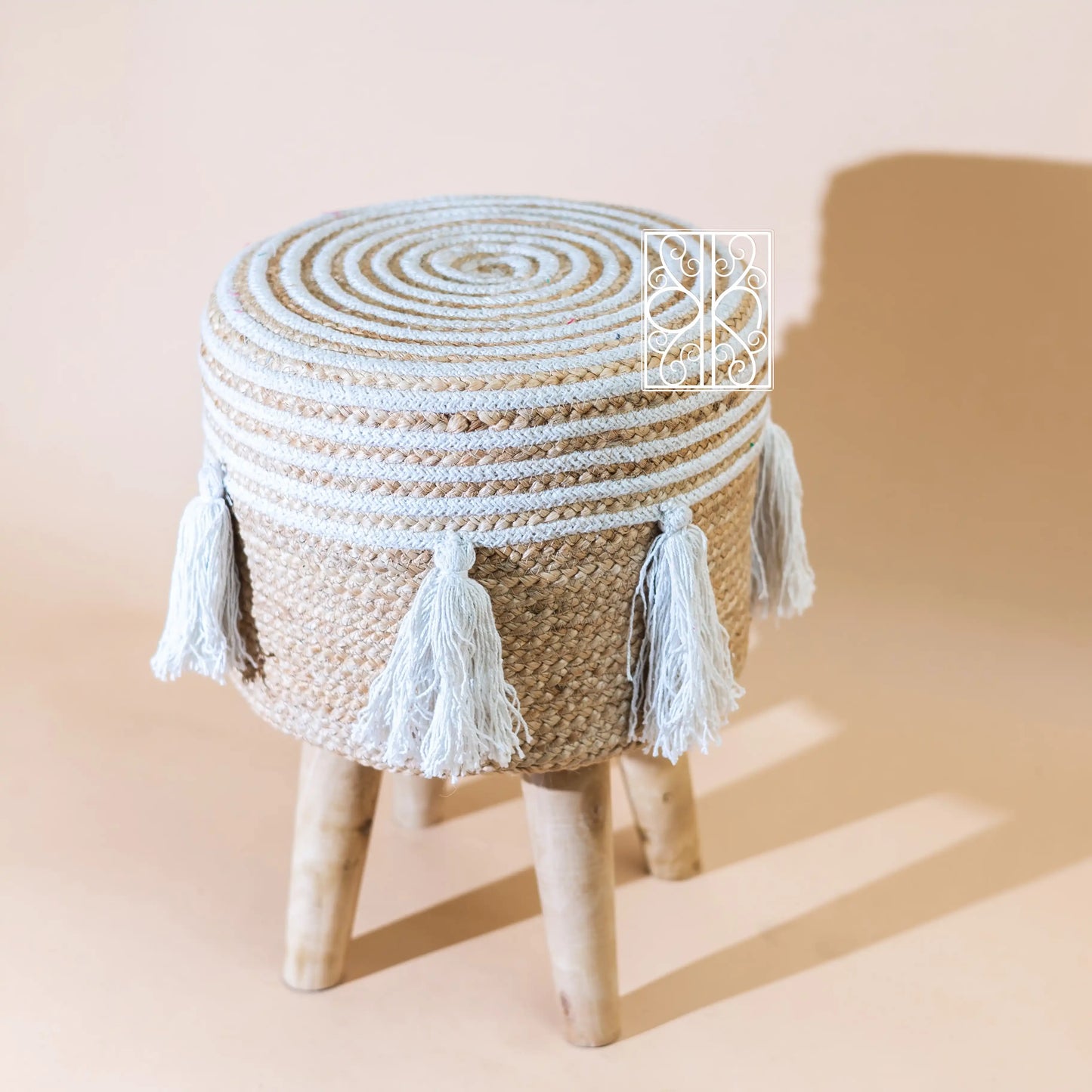 Ottoman Jute Stool