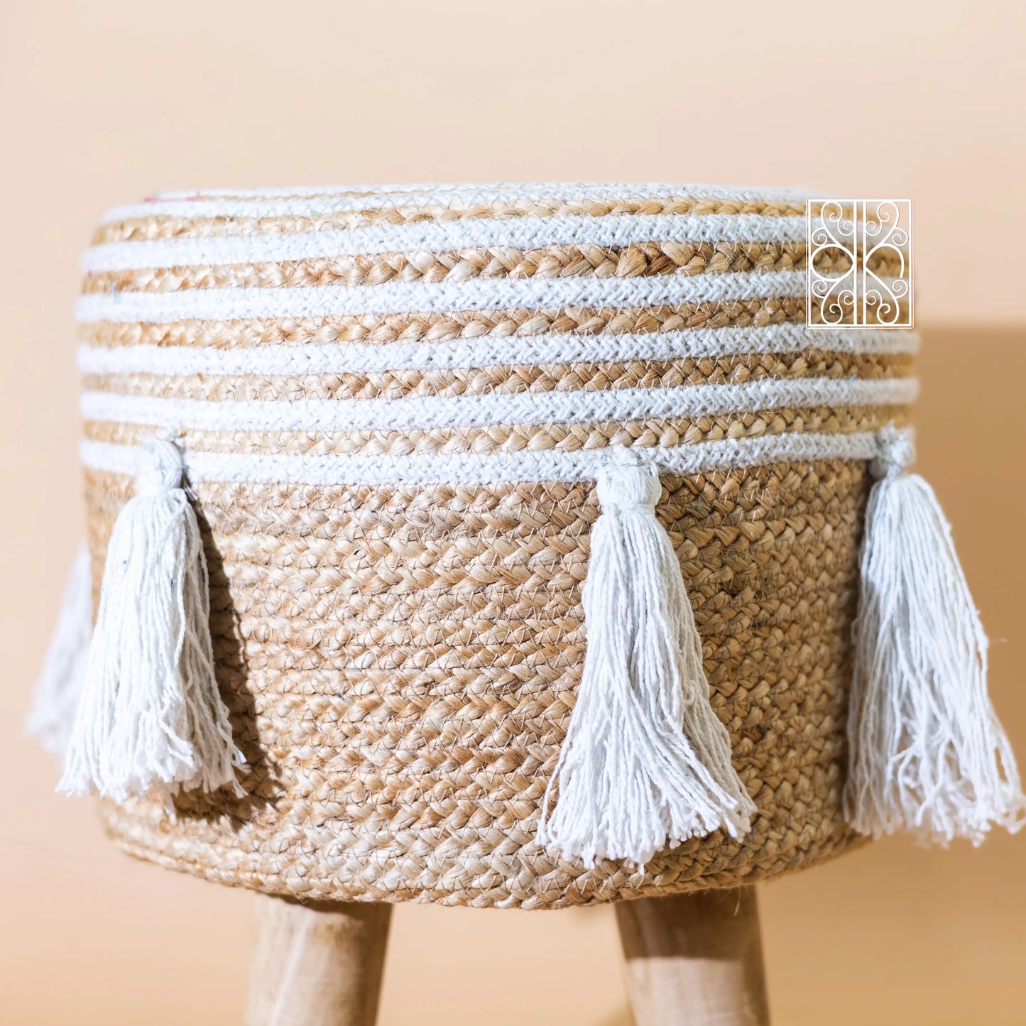 Ottoman Jute Stool