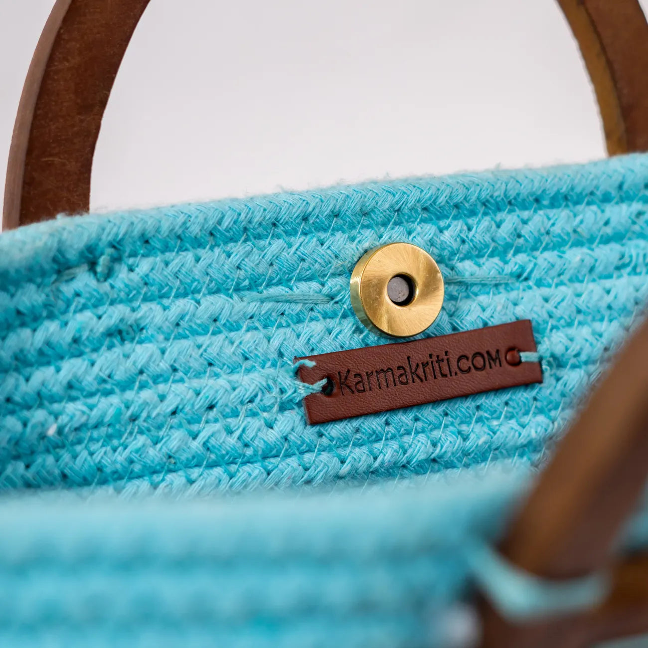 Jute Beach Bag - Designer Blue