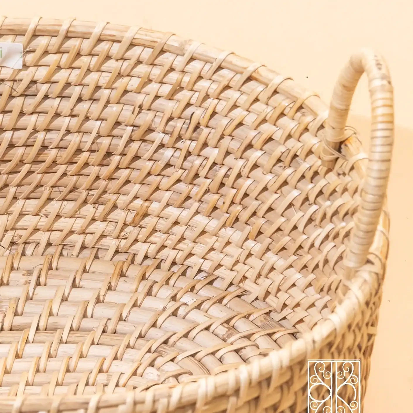 Oval Bamboo basket with Handles