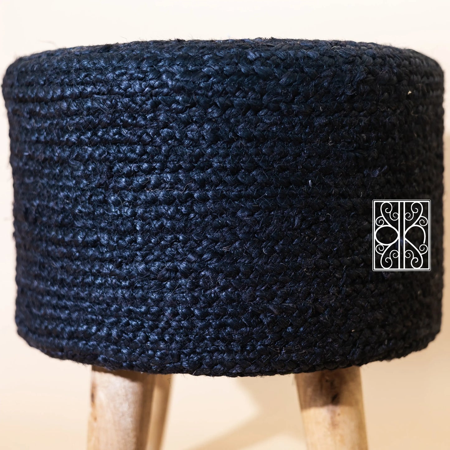 Jute Ottoman Stool