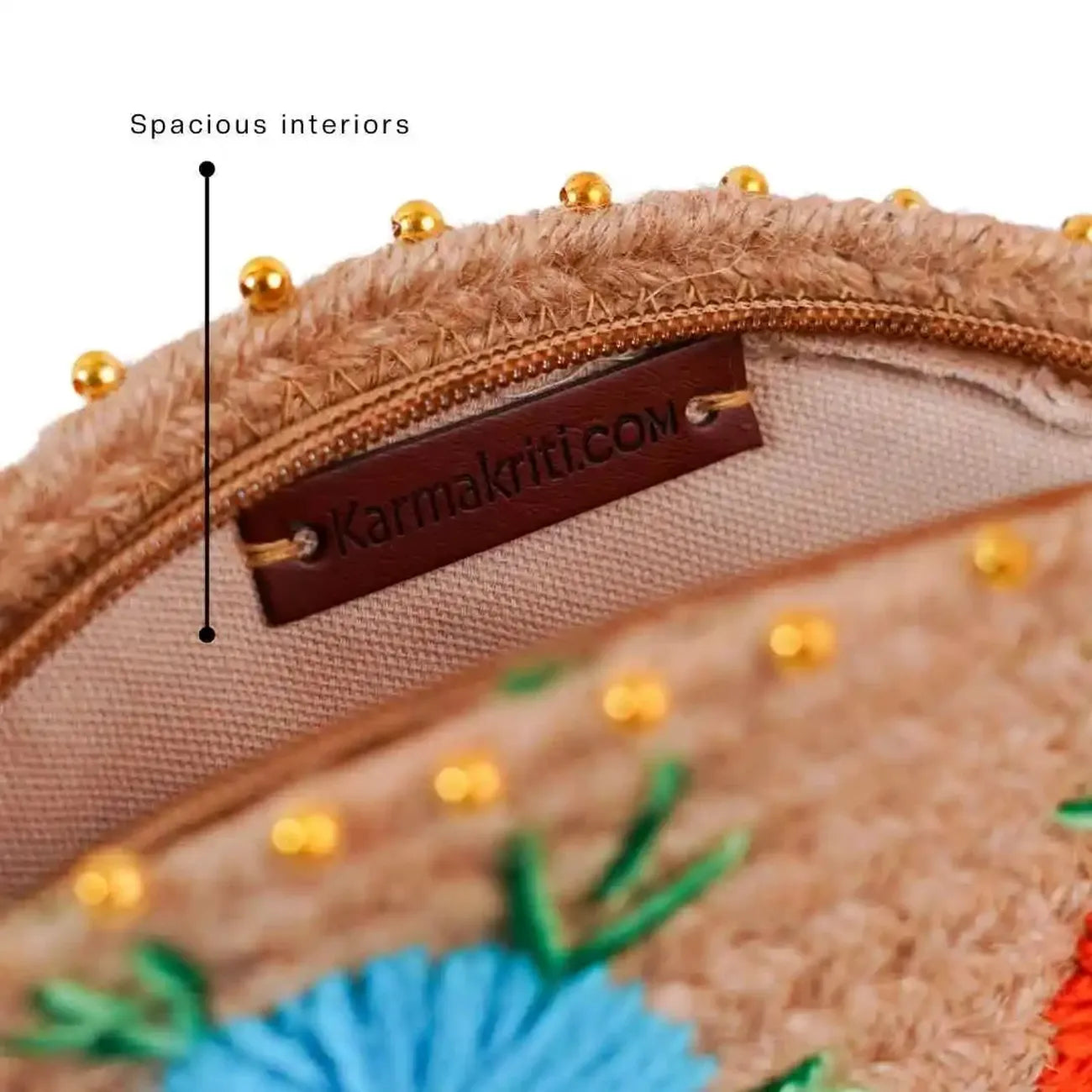 Buy a Jute Bag - Jute Clutch Half Moon