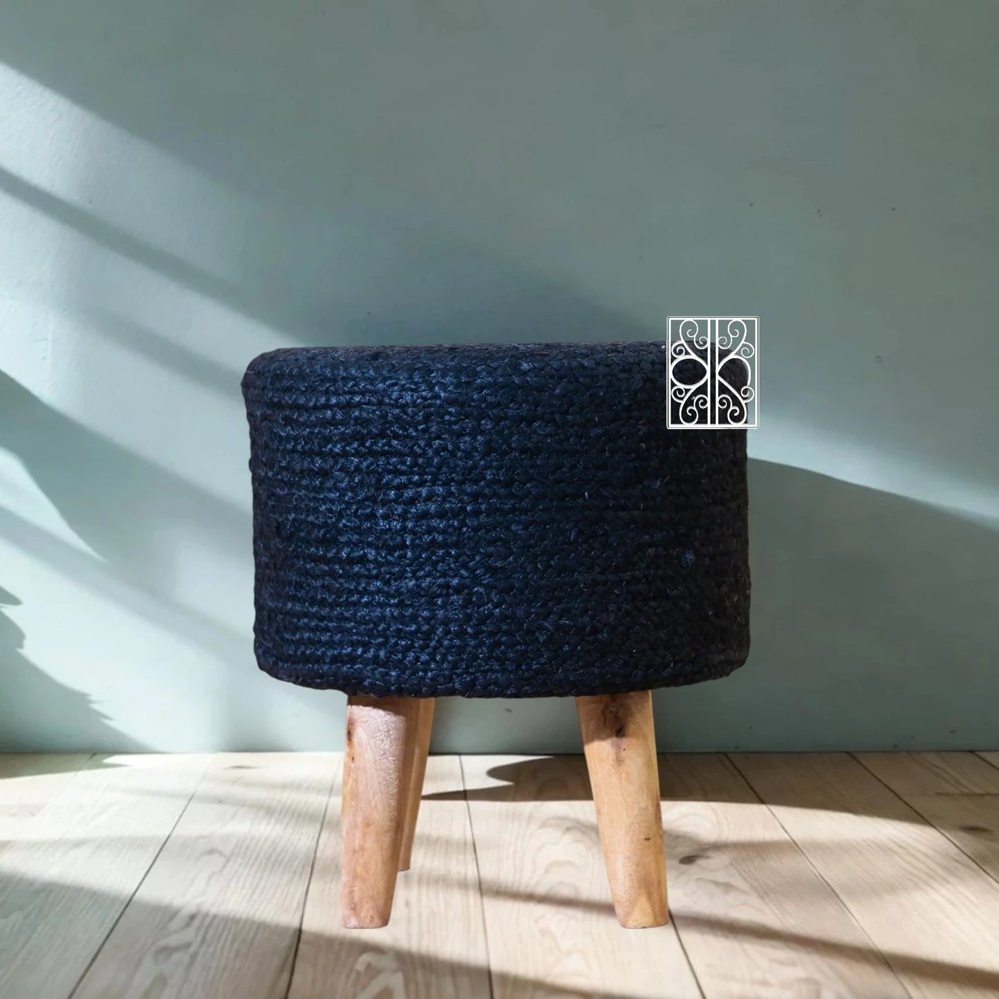 Jute Ottoman Stool