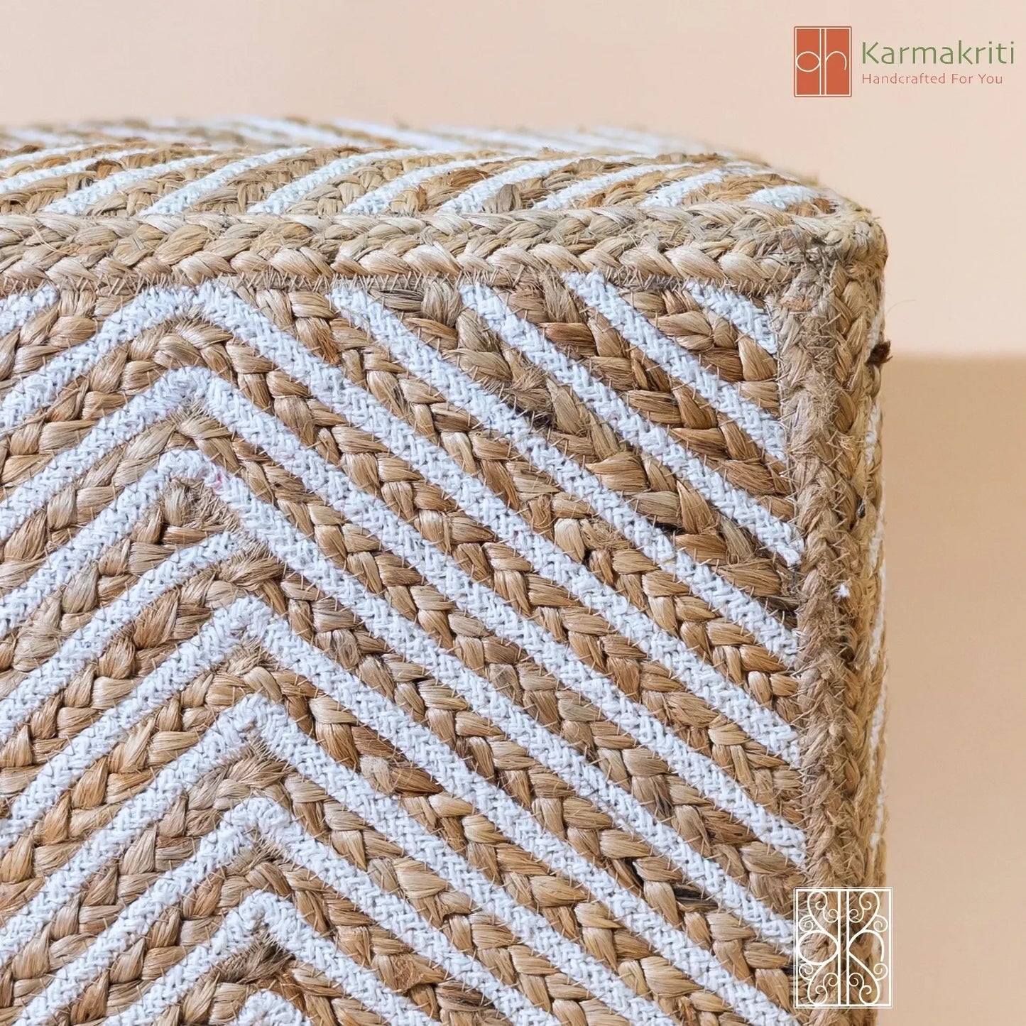 Buy Jute pouffe - Jute Stool online on Karmakriti