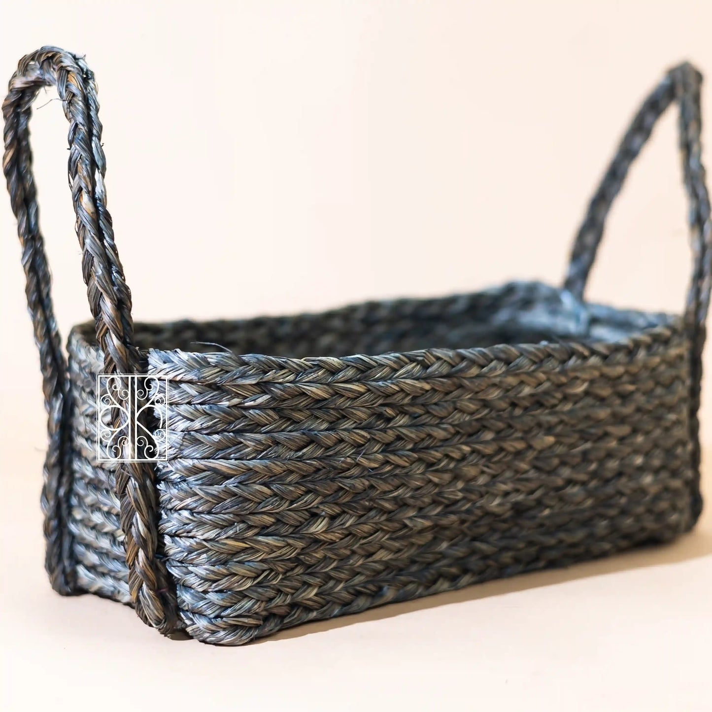 Buy Gray Seagrass Towel Basket - Cosmetics Organizer