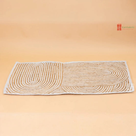 Golden and white Childrens floor mats and Jute floor rugs