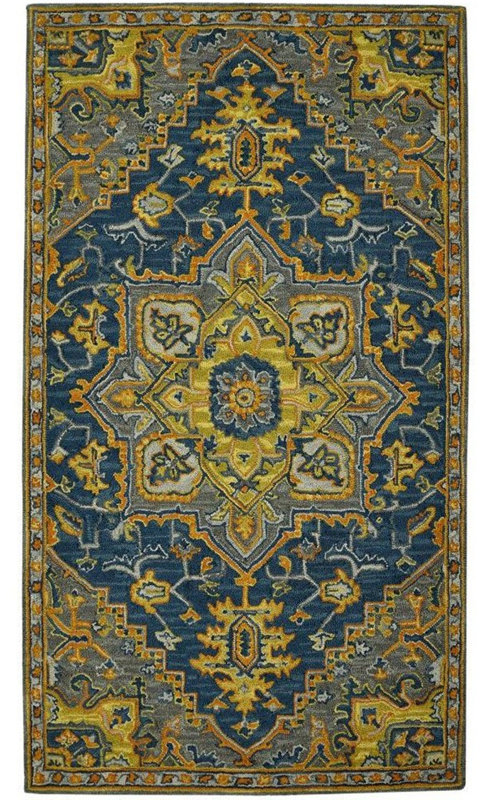 Azure Dynasty Handtufted Woollen Rug
