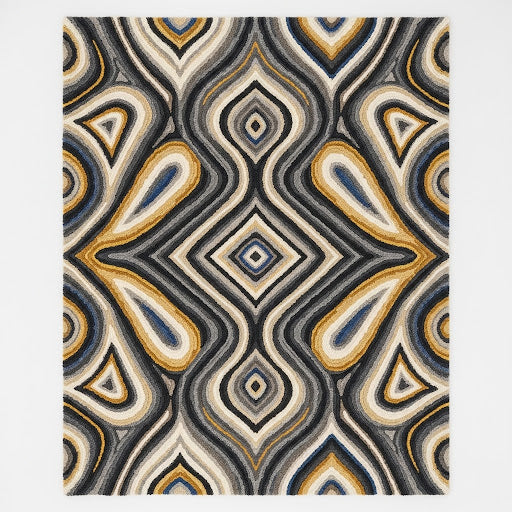 Aurora Geometric Handtufted Woollen Rug