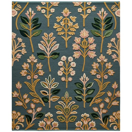 Floral Symphony Handtufted Woollen Rug