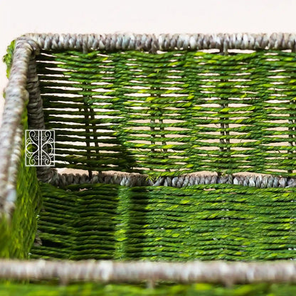 Wicker Wardrobe Organizer - Green