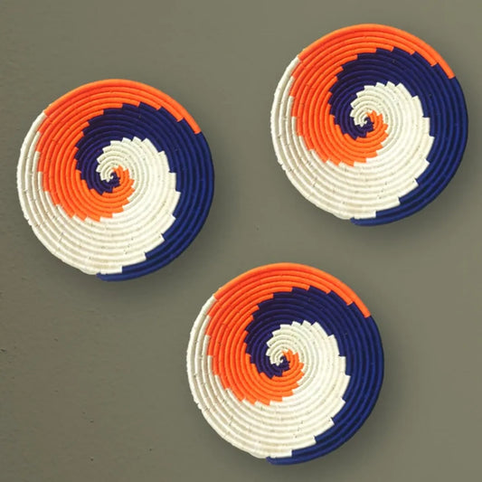Wall Decor | Wall Decorative plates | Swirl Tricolour