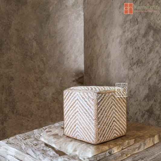 Buy Jute pouffe - Jute Stool online on Karmakriti