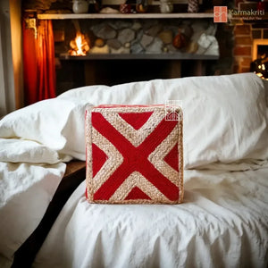 Red and beige