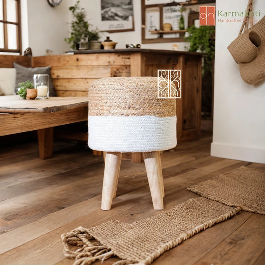Buy Jute pouffe - Ottoman Chair online on Karmakriti