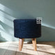 Jute pouffe | Jute stool | Ottoman Chair | Dark Blue