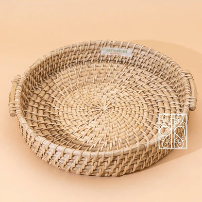 Buy Bamboo Tray | Rattan Tray with handles
