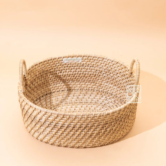Buy Oval Bamboo basket with Handles | Large Rattan Basket