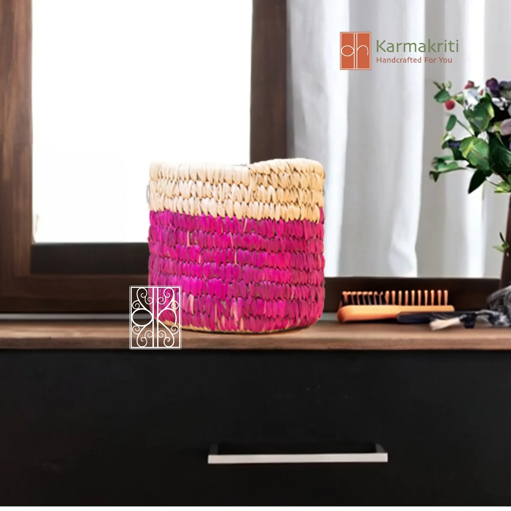 handwoven Wicker Makeup vanity box for bride