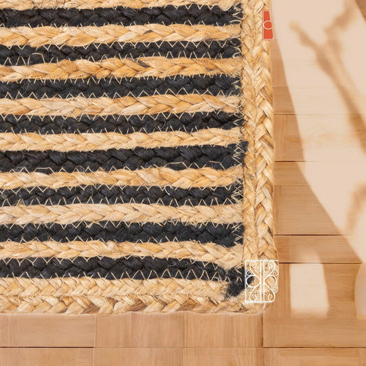 Floor mat for living room - Handwoven Jute rug