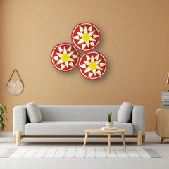 Wall Hanging decor | Wall Decor | Crimson Yellow