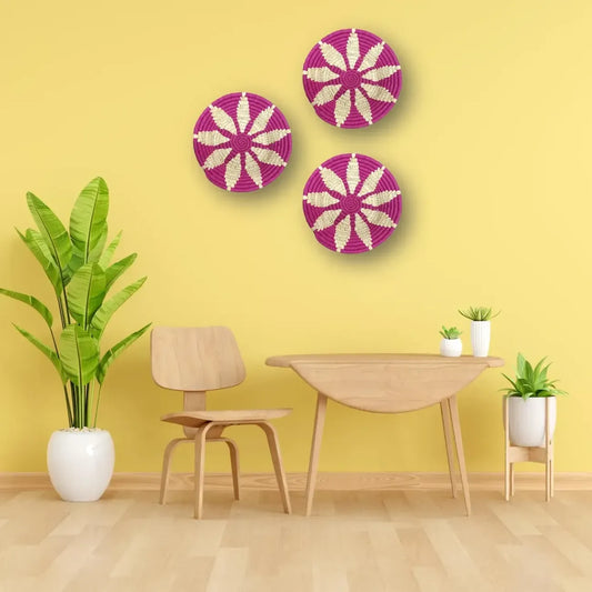 Wall Decor | Wall Decorative plates | Floral Pink