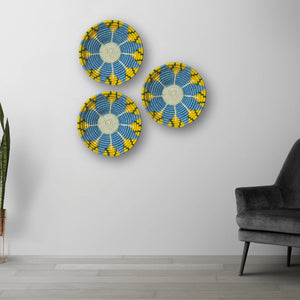 White blue and yellow