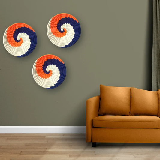 Wall Decor | Wall Decorative plates | Swirl Tricolour