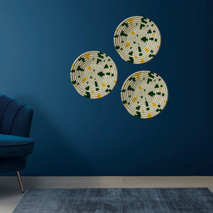 White blue and yellow