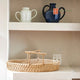 Bamboo serving tray with Handles | Round Rattan Tray