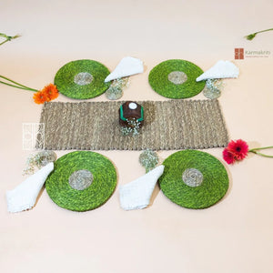 Green ivory and beige