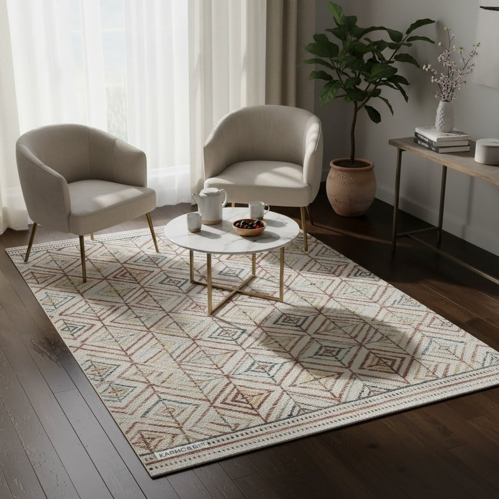 Geometric Wool hand tufted Rug