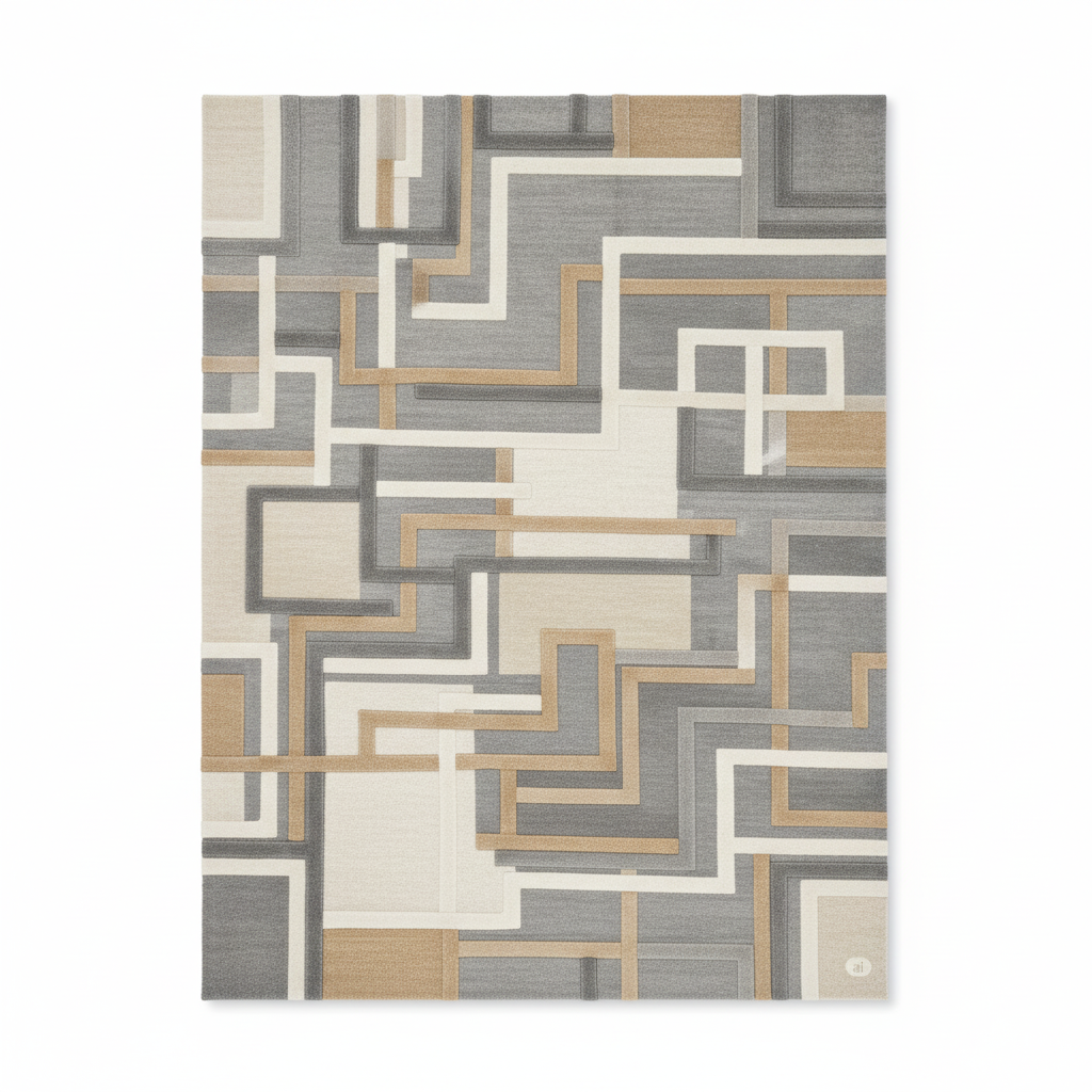 Contemporary Handwoven Wool Rug