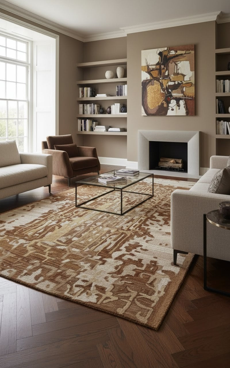 Earthline Modern Abstract Handtufted Woollen Rug