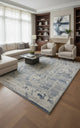 Azure Mist Abstract Handtufted Woollen Rug