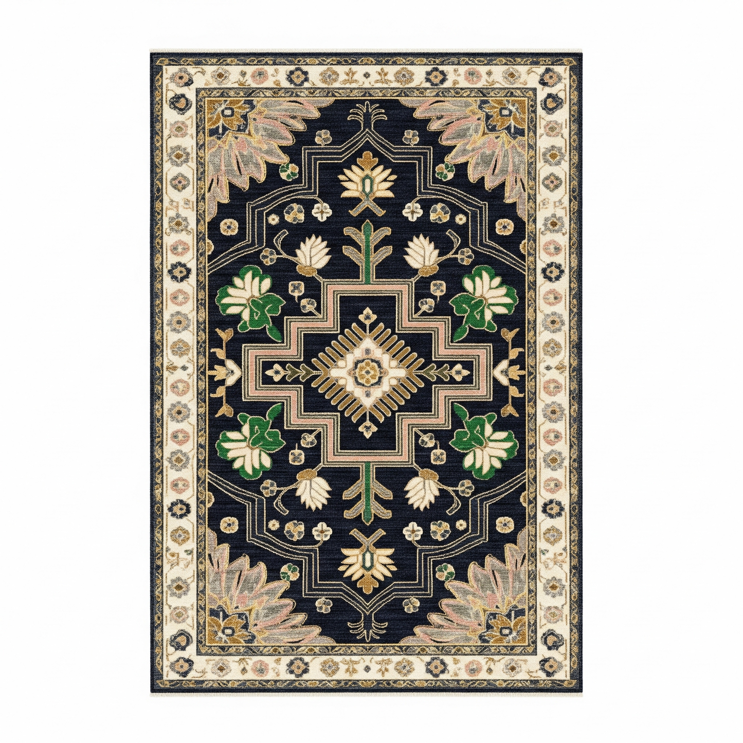 Midnight Garden Handtufted Woollen Rug