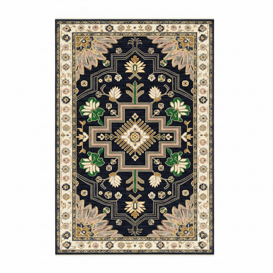 Midnight Garden Handtufted Woollen Rug