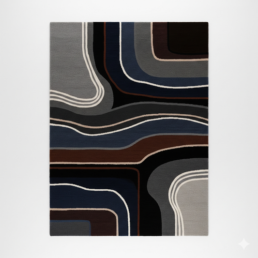 Midnight Flow HandTufted Woollen Rug