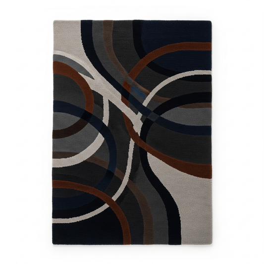 Midnight Orbit Handtufted Woollen Rug
