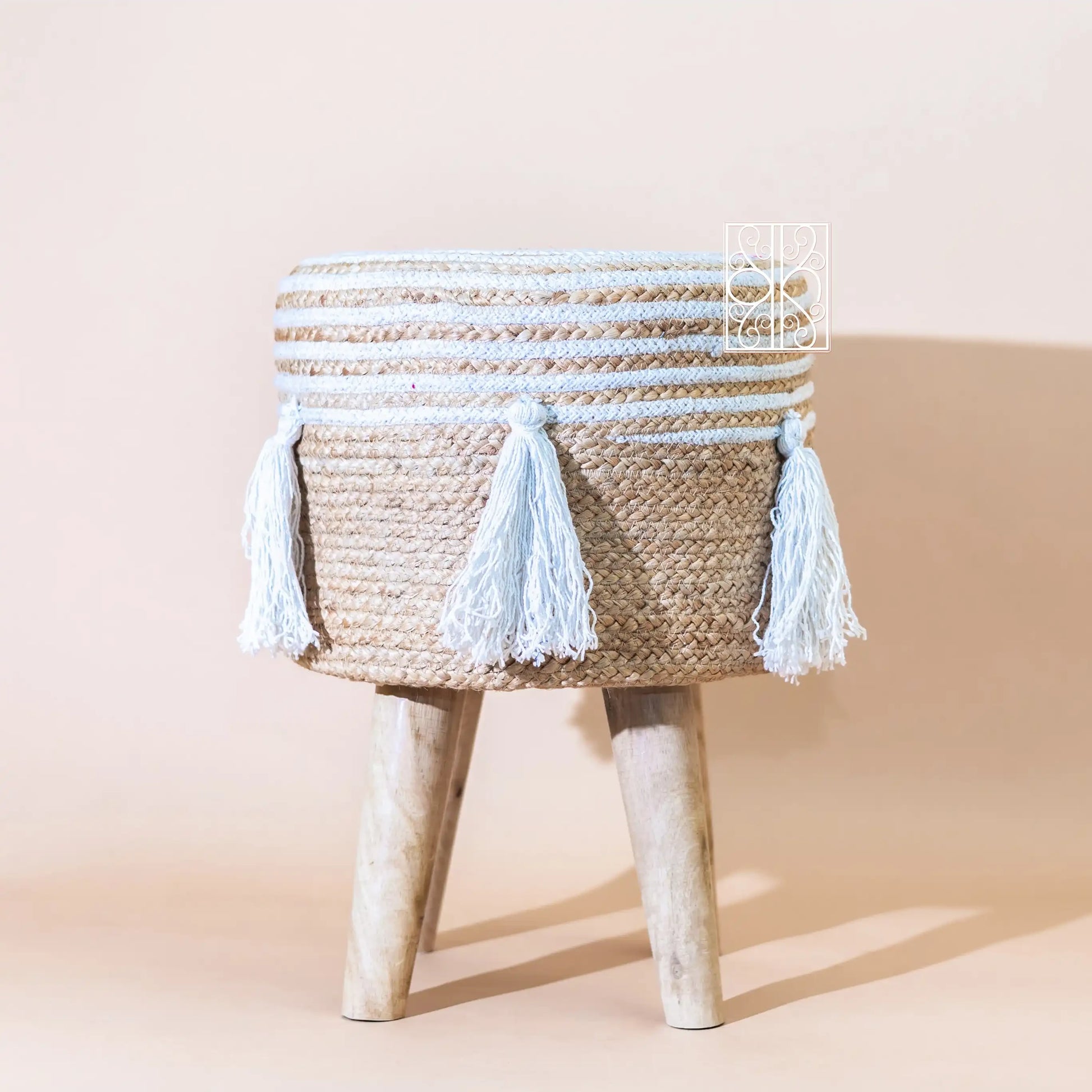 Ottoman Jute Stool