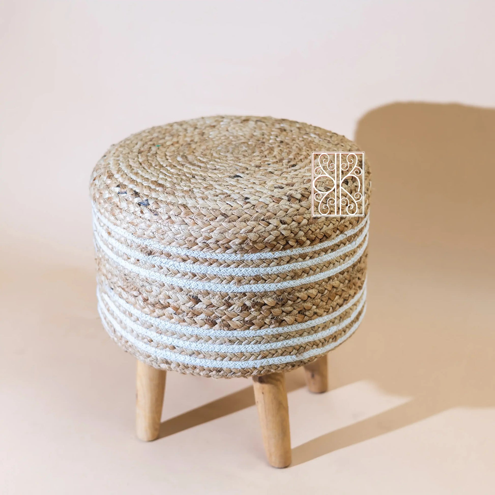 Jute pouffe - Ottoman chair