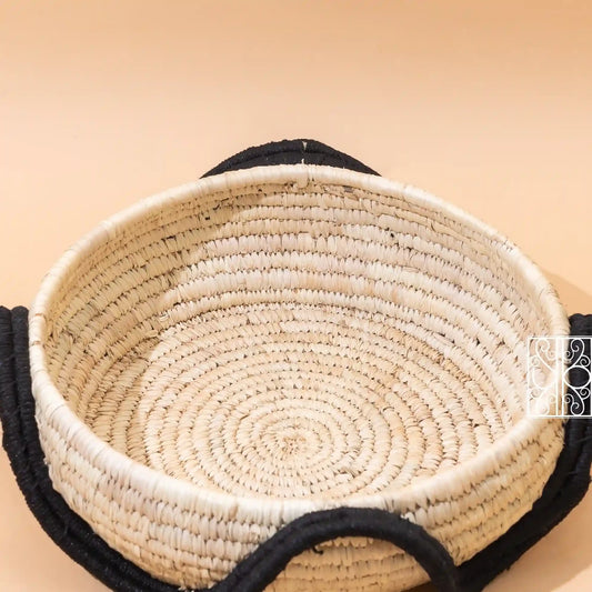 Round wicker Coffee Table Organizer