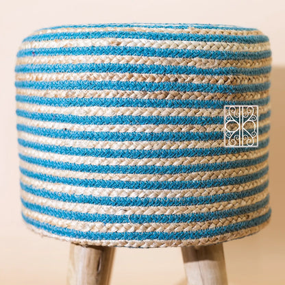 Jute pouffe | Jute stool | Ottoman chair | Aqua Accent